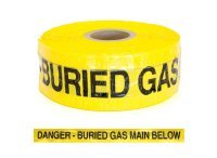Wavelay Detectatape - Danger Buried Gas Main Below 100mm X 250m (Yellow) - NZ Packaging