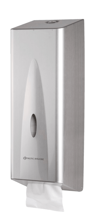 X-Range Interleaved Toilet Tissue Dispenser - Stainless Steel - NZ Packaging